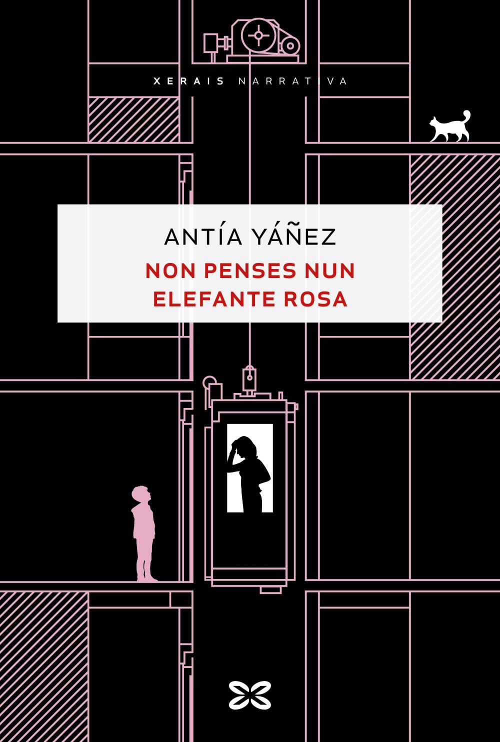 Portada de Non penses nun elefante rosa, novela de Antía Yáñez